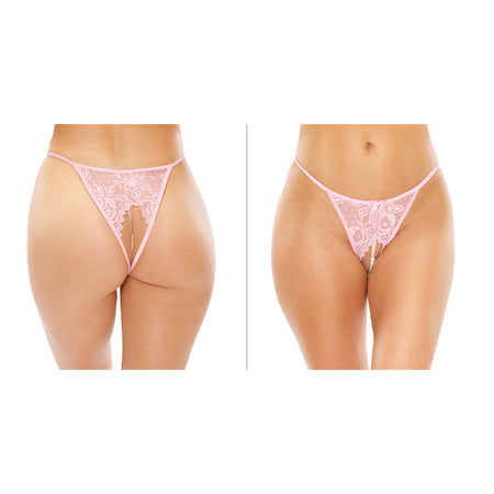 Fantasy Lingerie Calla Crotchless Lace Pearl Panty
