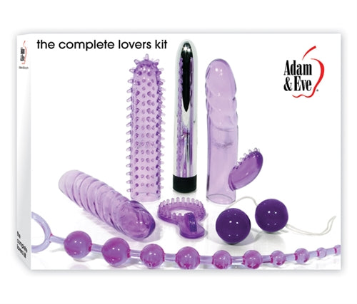 Adam & Eve The Complete Lovers Kit 7-Piece Jelly Set Purple