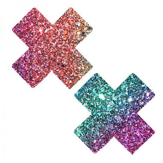 Neva Nude Pasty X Factor Glitter Multicolor - Ribbonandbondage