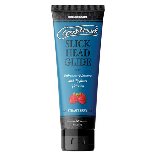 GoodHead Slick Head Glide - Strawberry 4oz - Ribbonandbondage