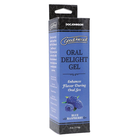 GoodHead Oral Delight Gel Blue Raspberry 4 oz. - Ribbonandbondage
