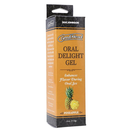 GoodHead Oral Delight Gel - Pineapple 4oz - Ribbonandbondage