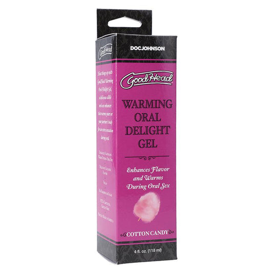 GoodHead Warming Head Oral Delight Gel - Cotton Candy 4oz - Ribbonandbondage