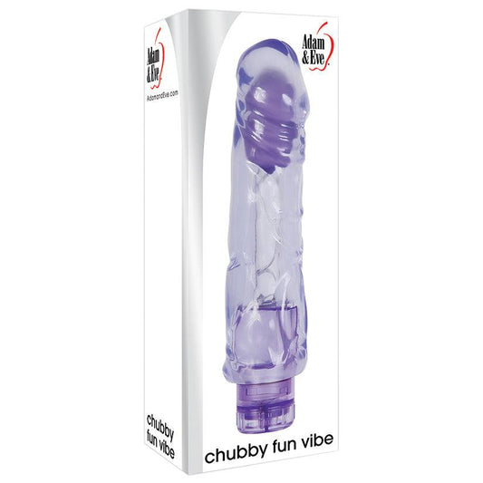 Adam & Eve Chubby Fun Vibe - Purple 9" - Ribbonandbondage