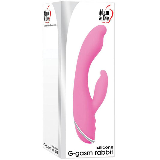 Adam & Eve G-Gasm Rabbit - Pink 8" - Ribbonandbondage