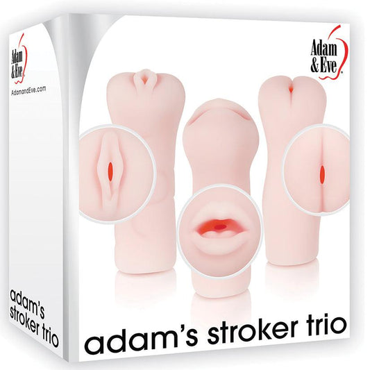 Adam & Eve Stroker Trio - Flesh - Ribbonandbondage