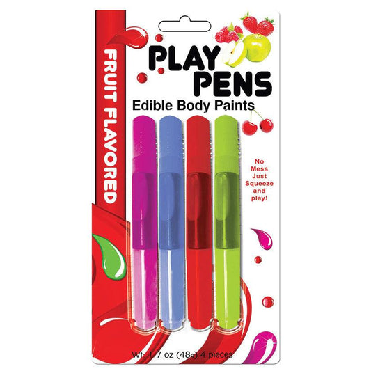 Play Pens Edible Fruit Flavored Body Pens (4 Pack) - Ribbonandbondage