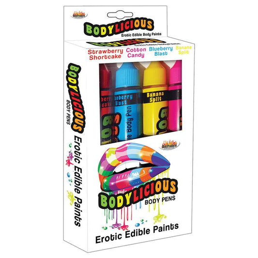 Bodylicious Erotic Edible Body Paint Pens 4pk - Assorted Flavors - Ribbonandbondage