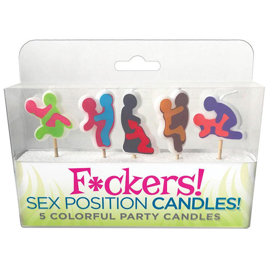 Fuckers Sex Position Candles - X-Rated Party Candles - Assorted 5pk - Ribbonandbondage