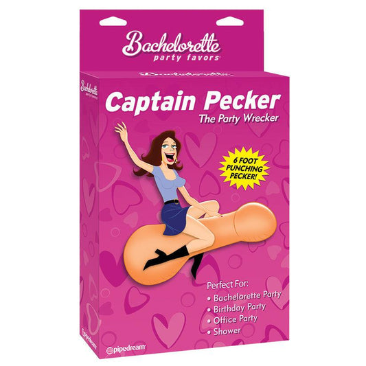 Bachelorette Party Captain Pecker Inflatable Party Pecker - Ribbonandbondage