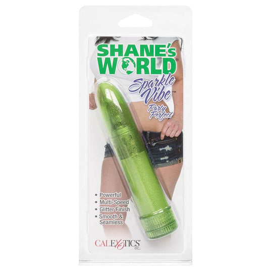 Shane's World Sparkle Vibe - Green 4.5" - Ribbonandbondage