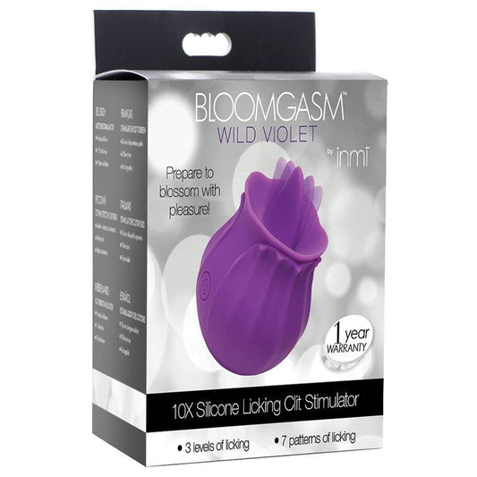 Bloomgasm 10x Clitoral Stimulator - Purple Rose - Ribbonandbondage